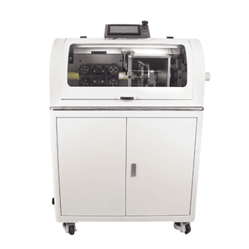 LL-180 Corrugated Tube Slitting & Cutting Machine - Floor-standing, supports cut-to-length and longitudinal slitting. Pairs with an auto-feed module for a fully automated high-volume cutting system.