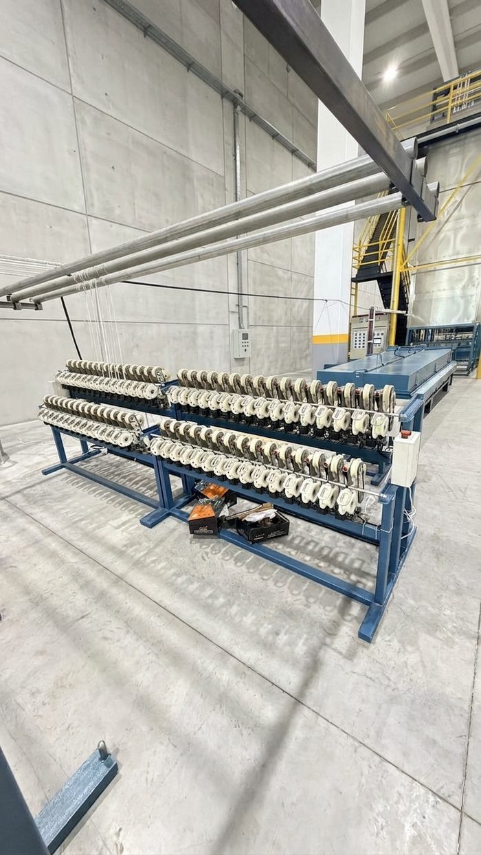 fiberglass yarn creel for braiding
